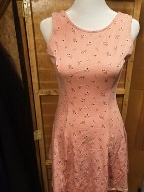 Forever 21 Pink Floral Sleeveless Mini Dress
